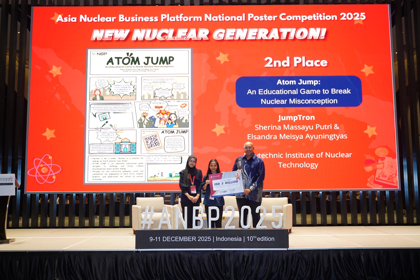 Raih Juara II di ANBP Poster Competition 2025, Mahasiswa Poltek Nuklir Kembangkan  Gim Edukasi Nuklir