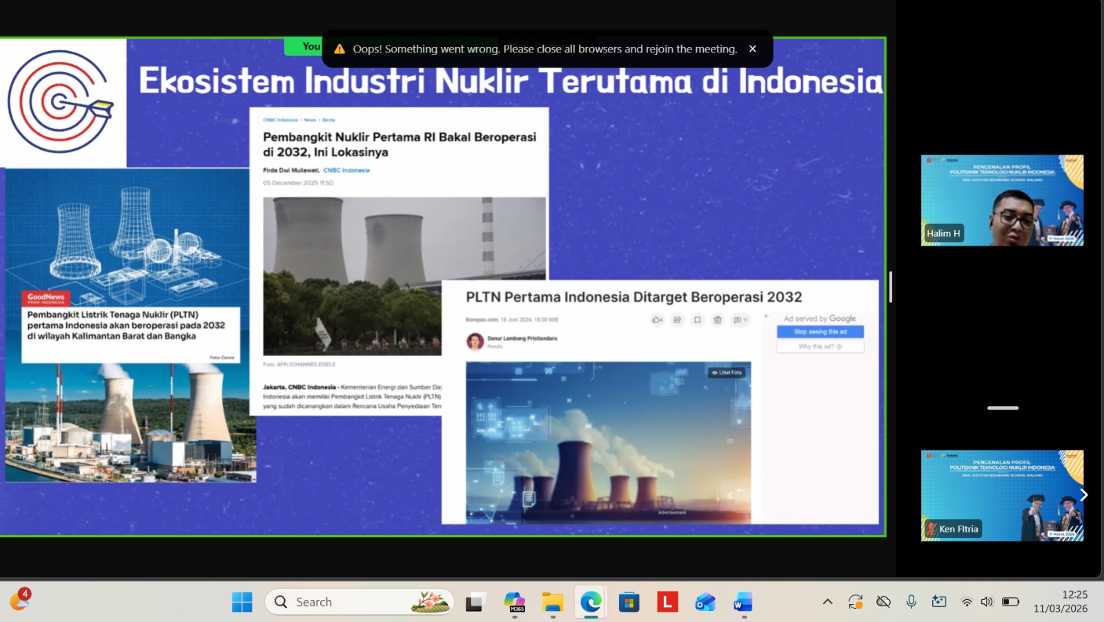 Nuklir Bukan Sekadar Bom: Menilik Peran Strategis Teknologi Atom bagi Masa Depan Indonesia