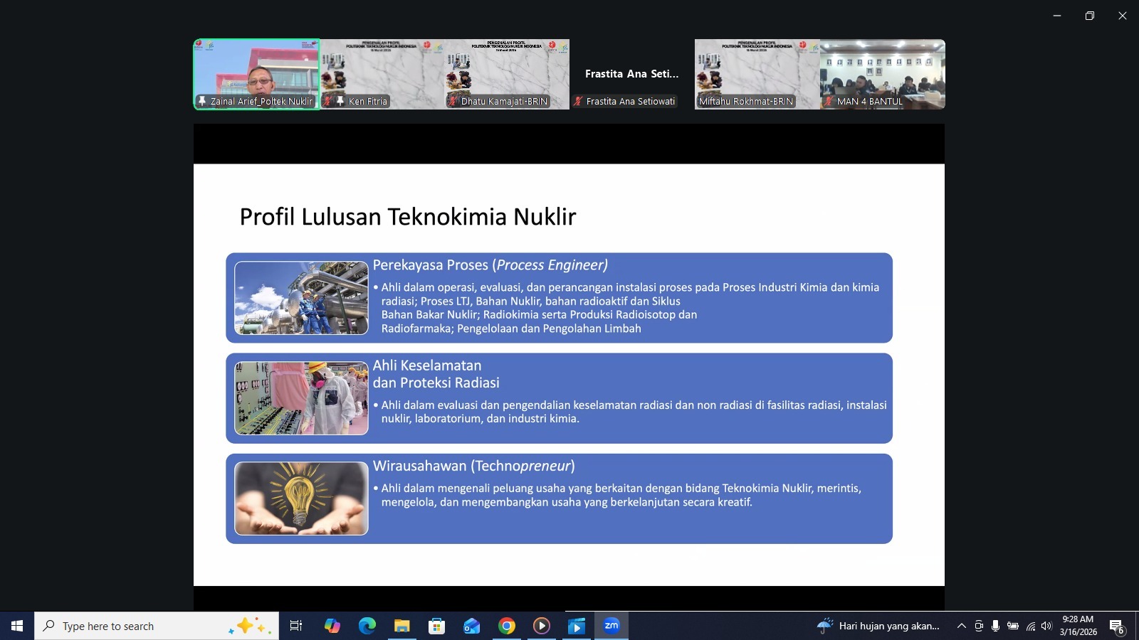 BRIN dan Politeknik Teknologi Nuklir Indonesia Gelar Sosialisasi Pendidikan Teknologi Nuklir Tahun 2026